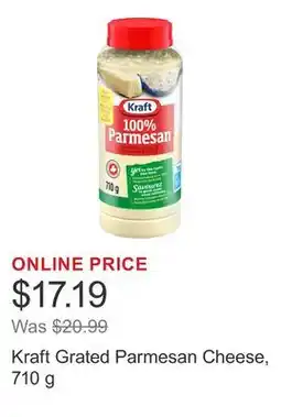 Costco Kraft Grated Parmesan Cheese offer