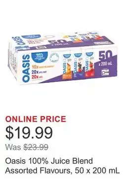 Costco Oasis 100% Juice Blend Assorted Flavours offer
