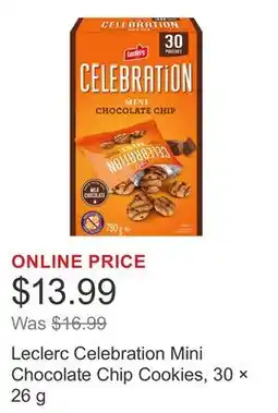 Costco Leclerc Celebration Mini Chocolate Chip Cookies, 30 × offer