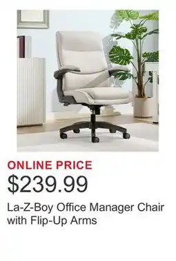 Costco La-Z-Boy Office Manager Chair with Flip-Up Arms offer