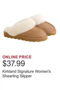 Costco Kirkland Signature Women's Shearling Slipper offer