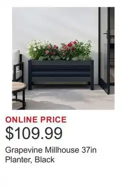 Costco Grapevine Millhouse 37in Planter, Black offer
