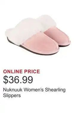 Costco Nuknuuk Women's Shearling Slippers offer