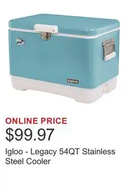 Costco Igloo - Legacy 54QT Stainless Steel Cooler offer