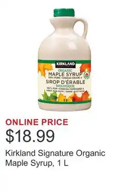 Costco Kirkland Signature Organic Maple Syrup offer