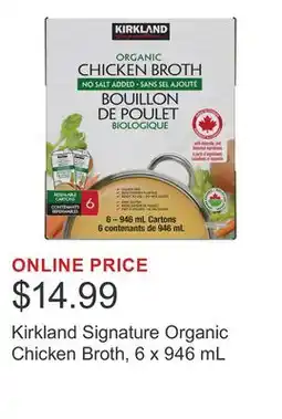 Costco Kirkland Signature Organic Chicken Broth offer