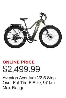 Costco Aventon Aventure V2.5 Step Over Fat Tire E Bike, 97 km Max Range offer