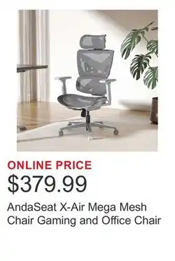 Costco AndaSeat X-Air Mega Mesh Chair Gaming and Office Chair offer