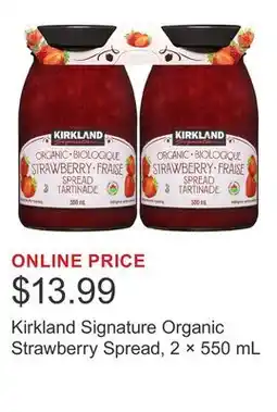 Costco Kirkland Signature Organic Strawberry Spread, 2 × offer