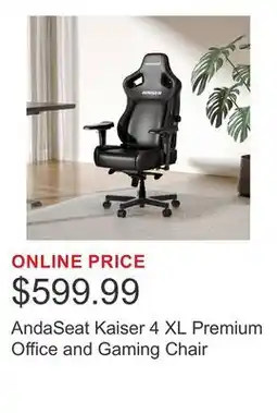 Costco AndaSeat Kaiser 4 XL Premium Office and Gaming Chair offer