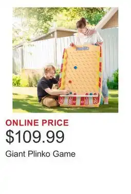Costco Giant Plinko Game offer