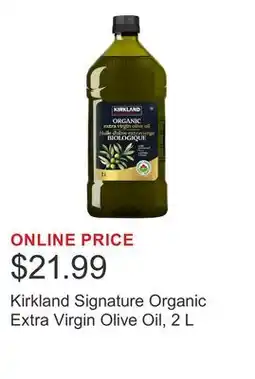 Costco Kirkland Signature Organic Extra Virgin Olive Oil offer