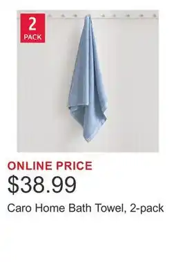 Costco Caro Home Bath Towel, 2-pack offer