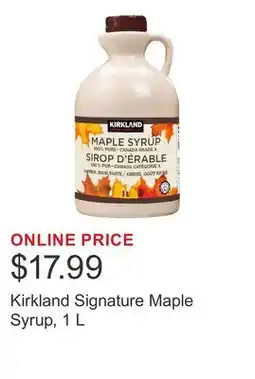 Costco Kirkland Signature Maple Syrup offer