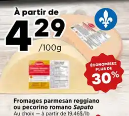 Val-Mont Fromages parmesan reggiano ou pecorino romano Saputo offer