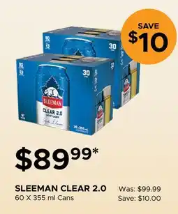 The Beer Store SLEEMAN CLEAR 2.0 offer