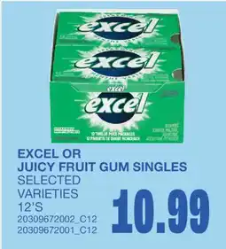 Wholesale Club JUICY FRUIT GUM SINGLES, 12'S offer