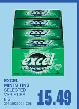 Wholesale Club EXCEL MINTS TINS, 8'S offer