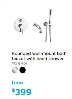 Bath Depot Rounded wall-mount bath faucet with hand shower offer