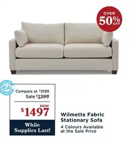 La Z Boy Wilmette Fabric Stationary Sofa offer