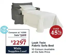 La Z Boy Leah Twin Fabric Sofa Bed offer
