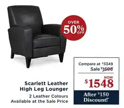 La Z Boy Scarlett Leather High Leg Lounger offer
