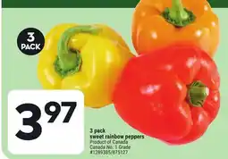 Giant Tiger 3 pack sweet rainbow peppers offer