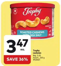 Giant Tiger Trophy cashews offer