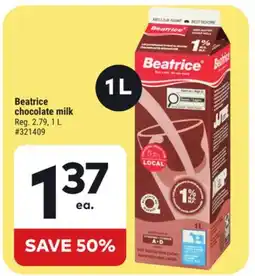 Giant Tiger Beatrice chocolate milk offer