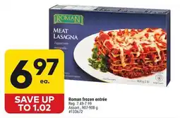 Giant Tiger Roman frozen entrée offer