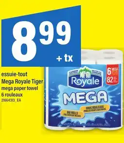 Maxi ESSUIE-TOUT MEGA ROYALE TIGER | MEGA PAPER TOWEL, 6 ROULEAUX offer