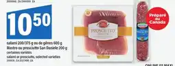 Maxi SALAMI, 200/375 G OU DE GÊNES, 600 G MASTRO OU PROSCIUTTO SAN DANIELE, 200 G | salami or prosciutto offer