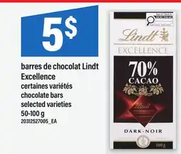 Maxi BARRES DE CHOCOLAT LINDT EXCELLENCE | CHOCOLATE BARS offer