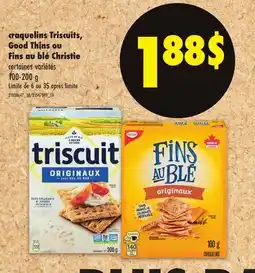 Maxi CRAQUELINS TRISCUITS, GOOD THINS OU FINS AU BLÉ CHRISTIE offer