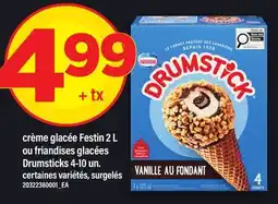 Maxi CRÈME GLACÉE FESTIN, 2 L OU FRIANDISES GLACÉES DRUMSTICKS, 4-10 UN offer
