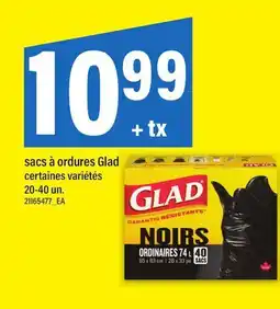 Maxi SACS À ORDURES GLAD, 20-40 UN offer
