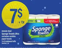 Maxi ESSUIE-TOUT SPONGE TOWELS ULTRA | PAPER TOWELS, 3-6 ROULEAUX offer