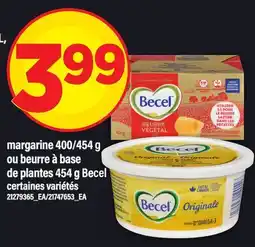 Maxi MARGARINE 400/454 G OU BEURRE À BASE DE PLANTES 454 G BECEL offer