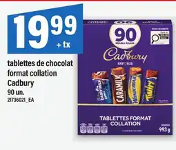 Maxi TABLETTES DE CHOCOLAT FORMAT COLLATION CADBURY, 90 UN offer