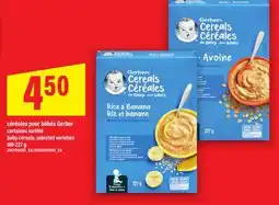 Maxi CÉRÉALES POUR BÉBÉS GERBER, 180-227 G | BABY CEREALS offer