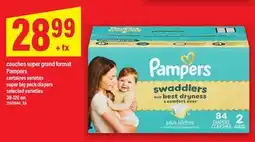 Maxi COUCHES SUPER GRAND FORMAT PAMPERS | super big pack diapers, 38-120 un offer