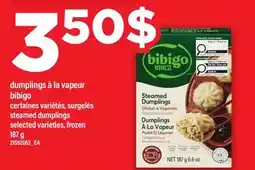 Maxi DUMPLINGS À LA VAPEUR BIBIGO | STEAMED DUMPLINGS offer
