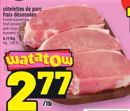 Metro CÔTELETTES DE PORC FRAIS DÉSOSSÉES | FRESH BONELESS PORK CHOPS offer
