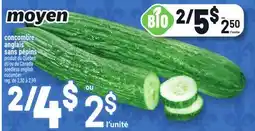 Metro CONCOMBRE ANGLAIS SANS PÉPINS | SEEDLESS ENGLISH CUCUMBER offer