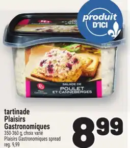 Metro TARTINADE PLAISIRS GASTRONOMIQUES | PLAISIRSGASTRONOMIQUES SPREAD offer