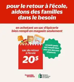 Metro SAC DU RETOUR À L'ÉCOLE offer