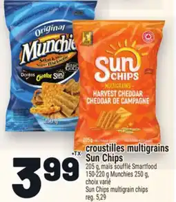 Metro CROUSTILLES MULTIGRAINS SUNCHIPS | SUN CHIPS MULTIGRAIN CHIPS offer