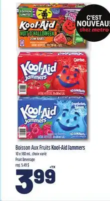 Metro BOISSON AUX FRUITS KOOL-AID JAMMERS | FRUIT BEVERAGE offer