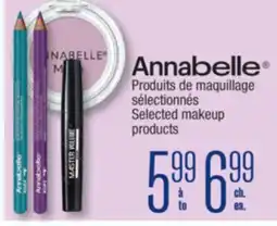 Jean Coutu Annabelle Selected makeup products offer