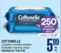 Jean Coutu COTTONELLE Flushable cleaning wipes offer